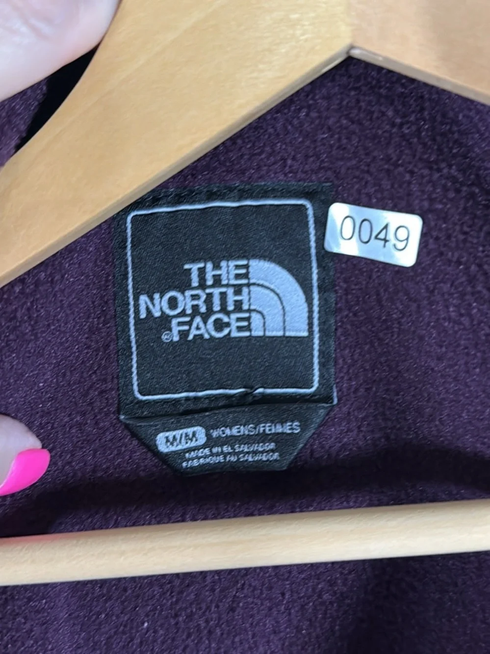 The North Face Womens Two-Tone Fleece Jacket - Gray & Deep Purple